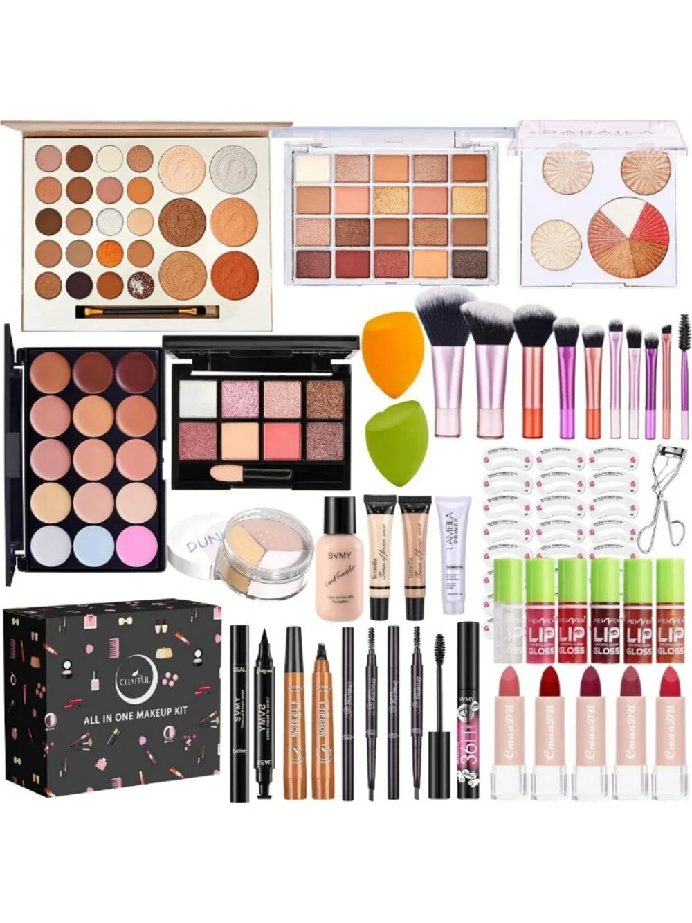 Complete Makeup Kit for Women - Essential Gift Set with Foundation, Eyeshadow